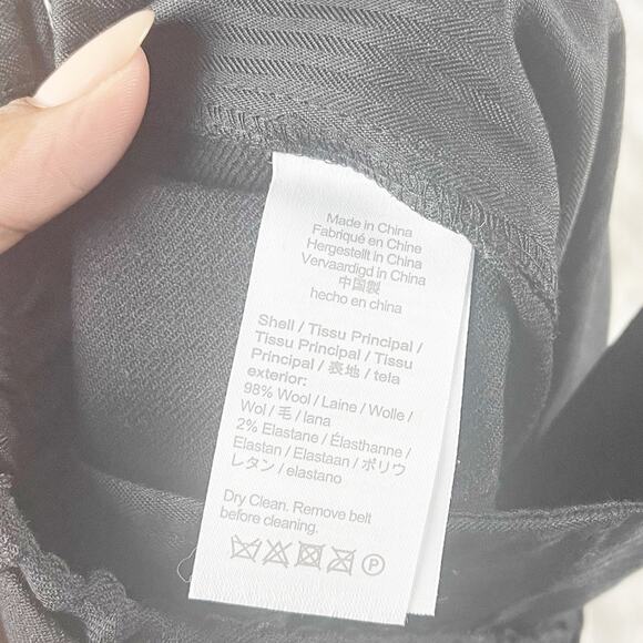 J. Crew Tall D-ring Wool Flannel Women's Pant in Black Size 8T - Picture 5 of 5